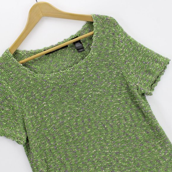 Crazy Horse Collection Women's Casual Multicolor Short Sleeve Sweater/Knit Top L - Picture 3 of 8